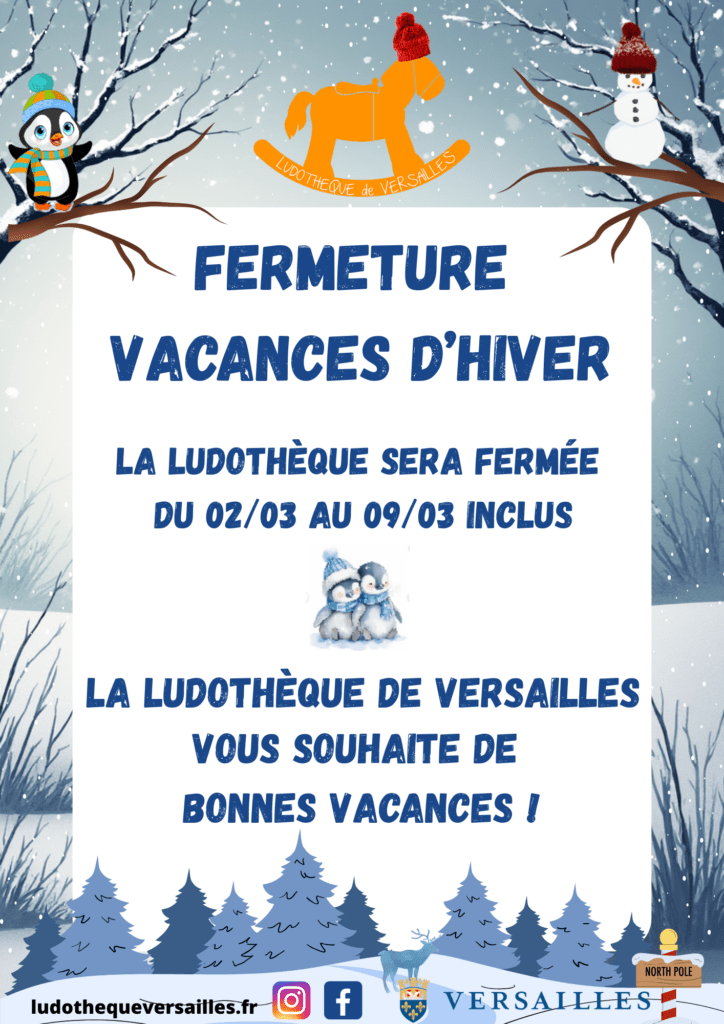 Fermeture de la ludothèque - vacances d'hiver