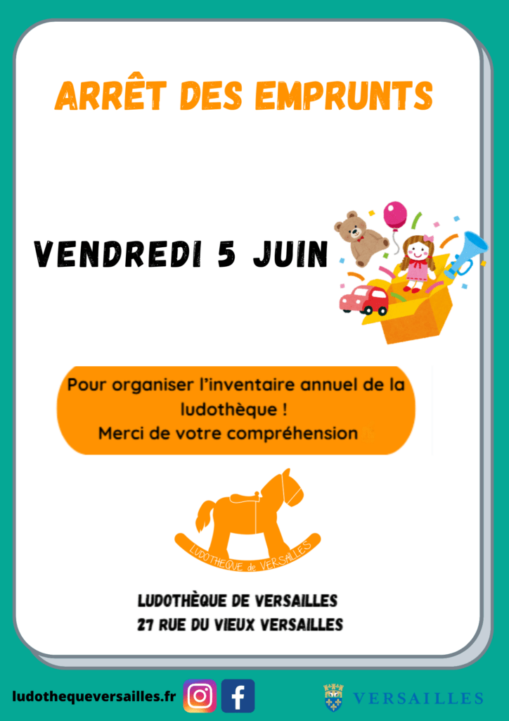 Arrêt des emprunts des jeux et jouets