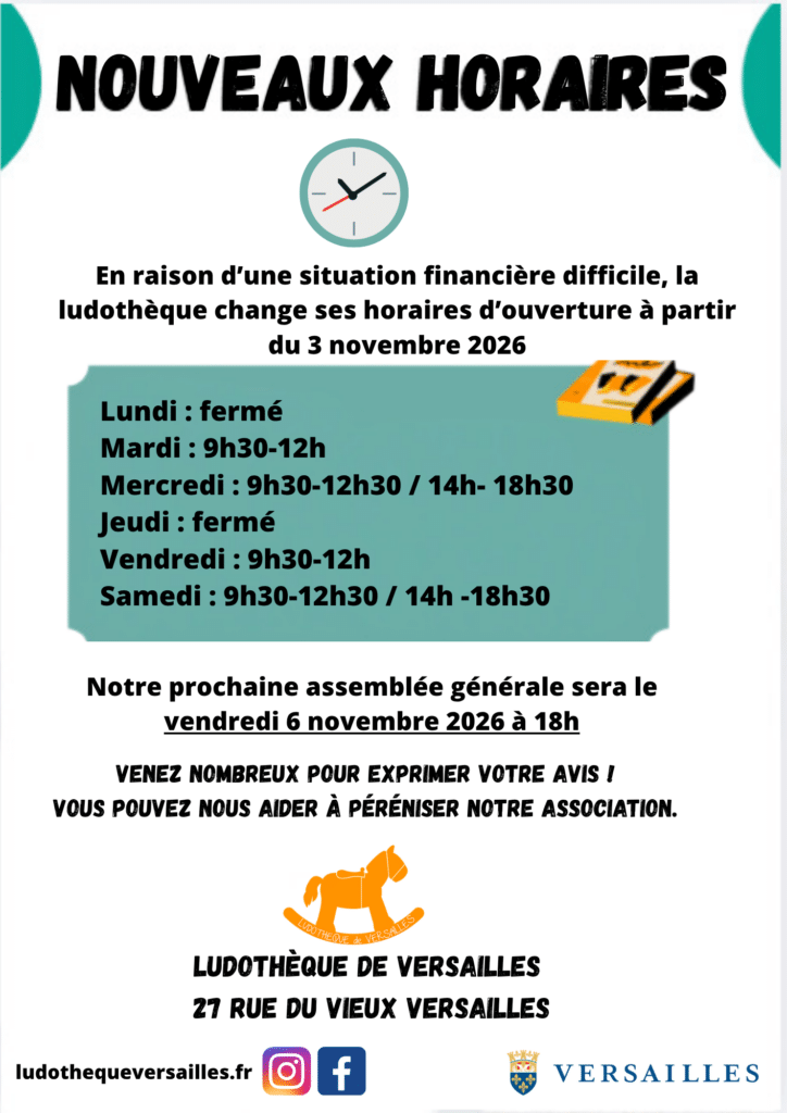 Nouveaux horaires de fin d'année 2026